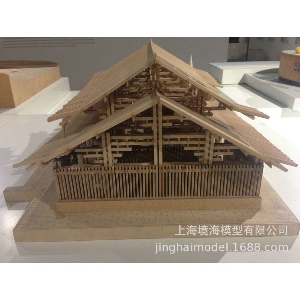 生产供应木结构寺庙 古建筑模型定制 木质模型