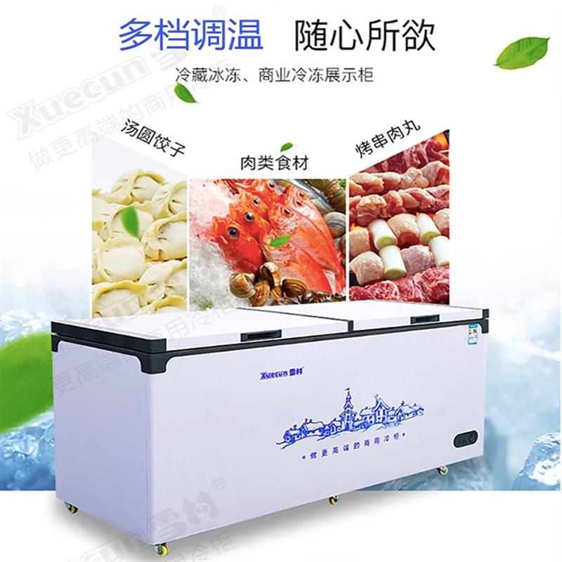 顶开门商用立式小冰柜 冷藏冷冻家用商用冰箱 超市海鲜冷柜