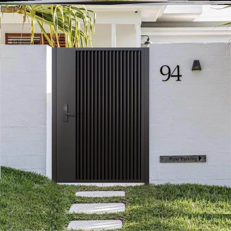 铝合金别墅庭院大门对开门家用院子大门乡村家用电动双开门平移门