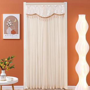 饰挂帘 防蚊虫纱门帘家用免打孔魔术贴隔断窗一层纱一层布不透人装