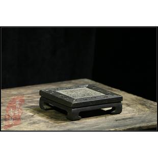 天然青石底座手工仿古石雕茶壶防烫石座盆景座中国风古典干泡茶台