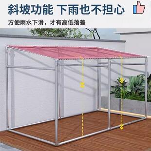 镀锌钢管车棚架晾衣架落地遮阳架鸡棚架防风简易棚搭建型葡萄架