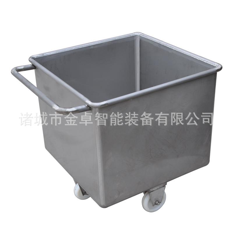 不锈钢肉料车料斗车200升带挂耳提升机周转车料筒车