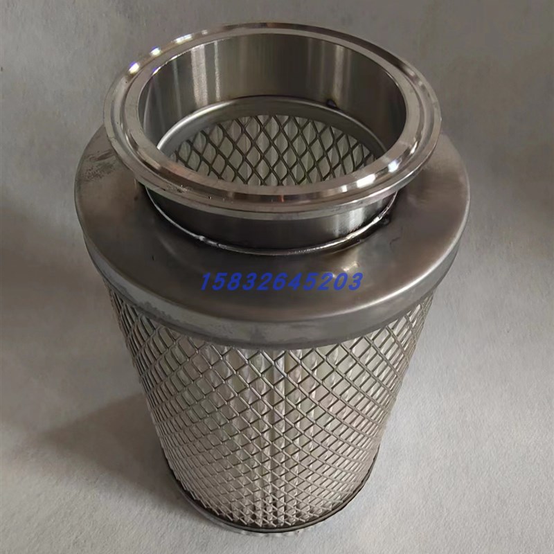 304不锈钢法兰抱箍快装接头卡盘空气除尘滤芯120x200粉体覆膜滤筒图片