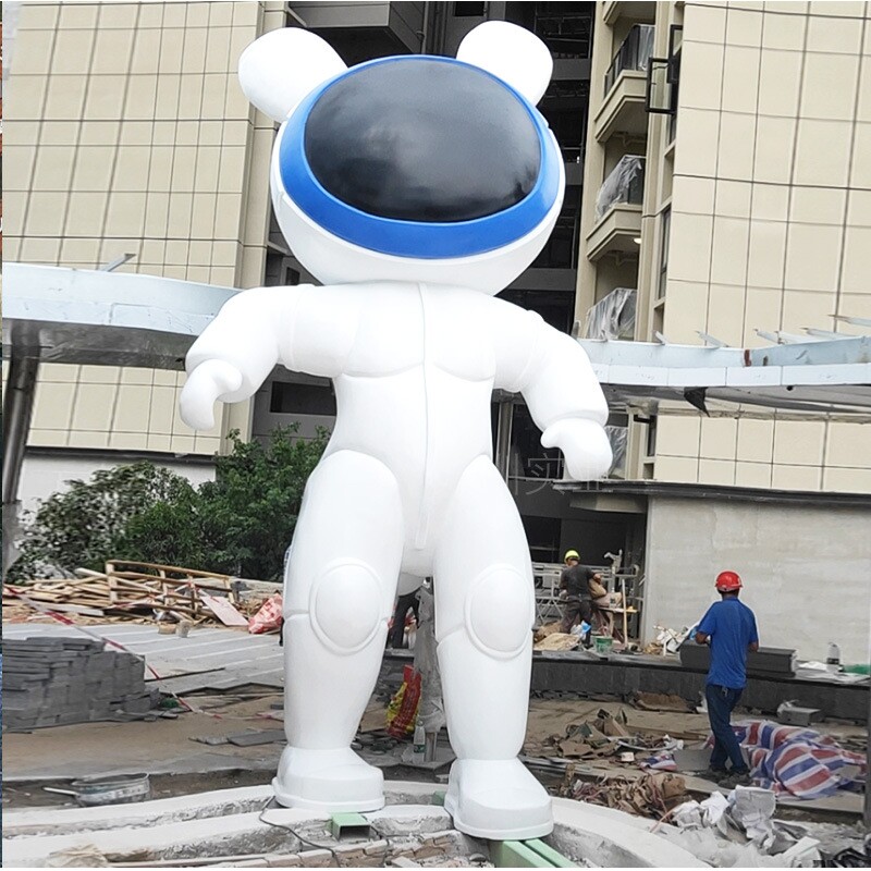 方圳星河梧桐湾玻璃钢太空兔建筑城市购物中心卡通兔雕塑定制厂家