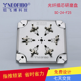 厂家供应光纤研磨盘 24芯SC光纤插芯高良率快装抛光研磨夹具 现货