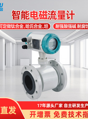 博取仪器智能在线电磁流量计高精度耐酸碱腐蚀污水自来水可DN50