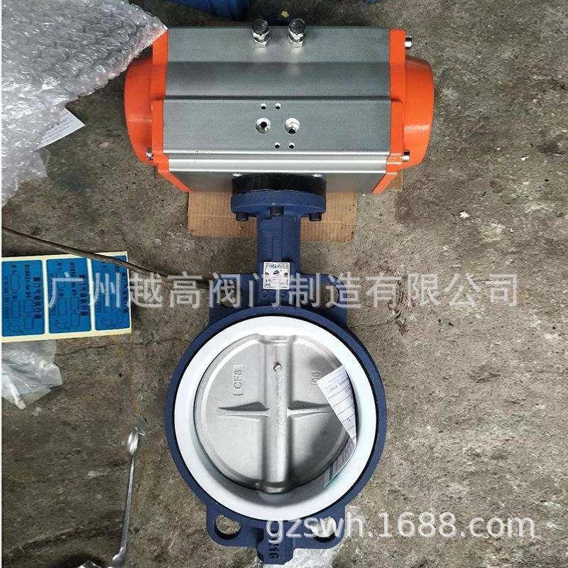 厂家直供D671F46-10C/16C气动对夹全衬氟蝶阀 上海双桥阀门