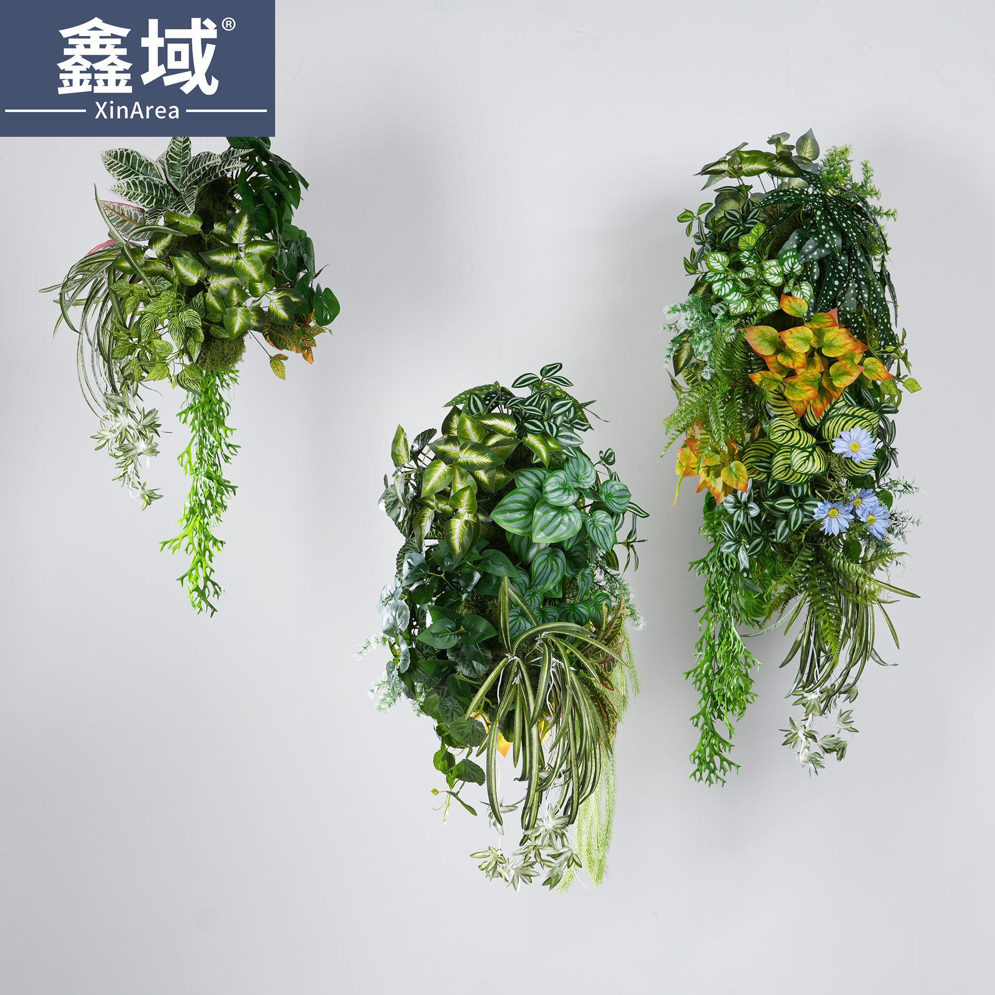 彷真绿色植物悬浮景观装饰造景假植物挂墙式室内墙面花艺彷生苔藓