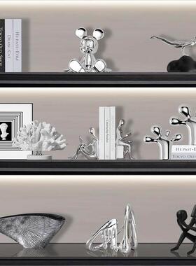 现代电镀银无障碍豪华儿童房装饰酒柜餐具柜高端小众电视柜装饰