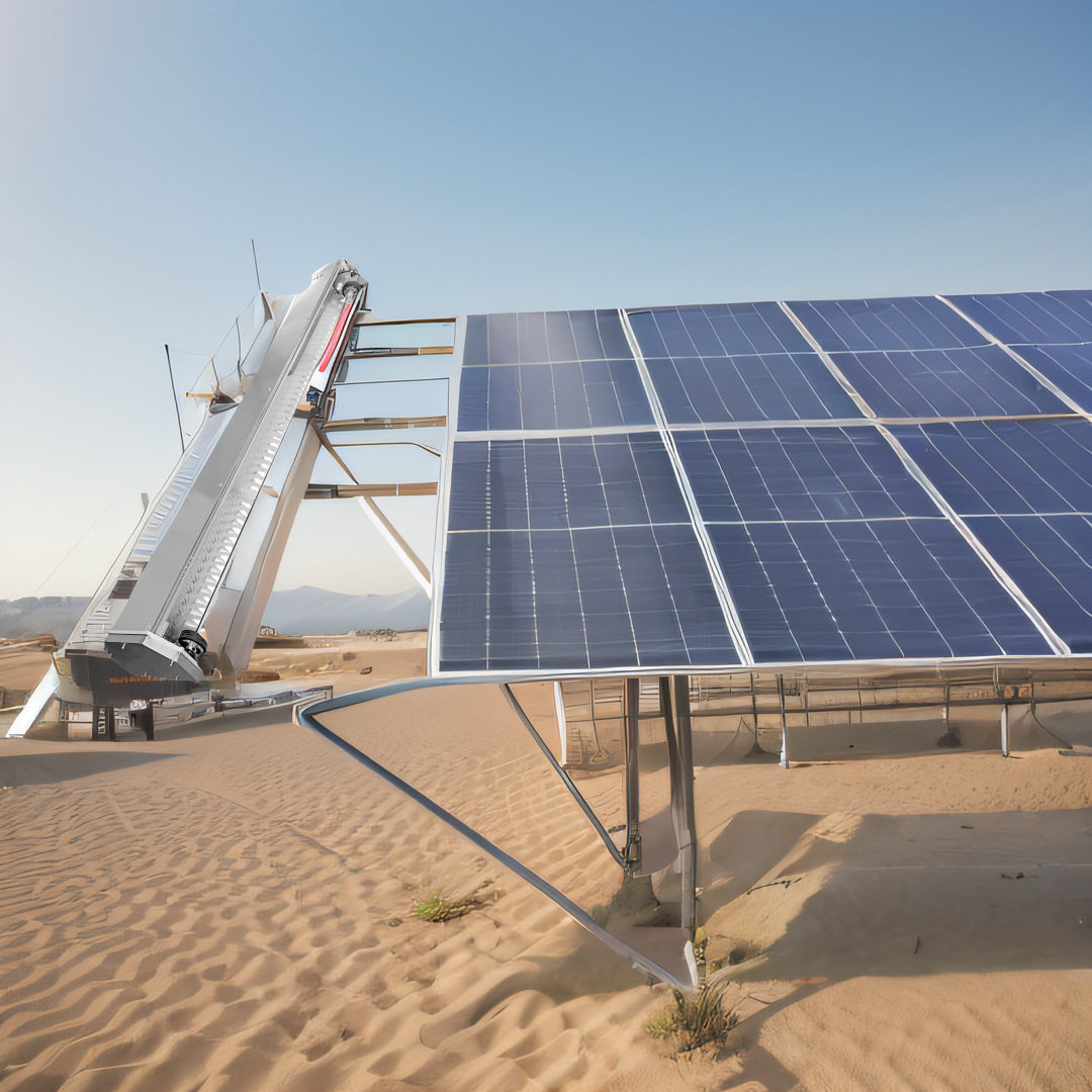 干挂式光伏清洗机太阳能板清洗机器人全自动屋顶光伏清洗设备