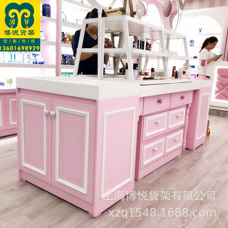 口红架饰品柜中岛展示柜店铺展架首饰架耳环项链耳钉头箍头饰货柜