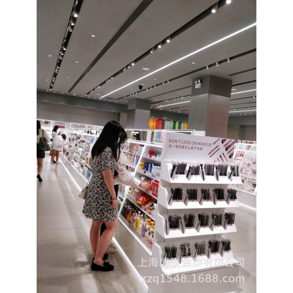 调色师货架化妆品展示柜美妆彩妆陈列柜口红货柜香水展架日化