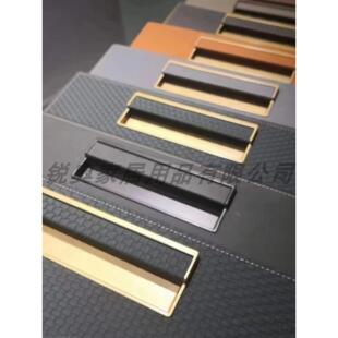 poliform定制轻奢皮革衣柜门板六面车线别墅橱柜高端合金封边硬包