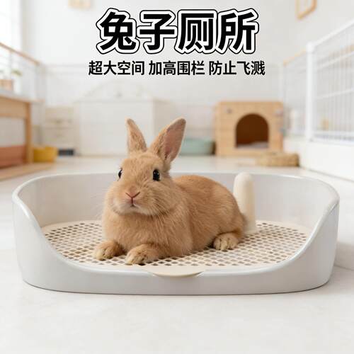 兔子厕所侏儒兔专用超大加厚防水尿便盆定点排便粪便分离宠物用品