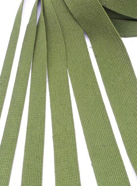 马扎绷带棉质军绿色加厚背包带帆布织带行K李箱棉布带子军训打包