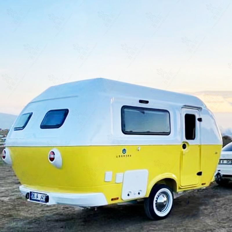 家庭出行郊外露营房车 抗震越野拖挂房车 网红拼色多功能旅居车