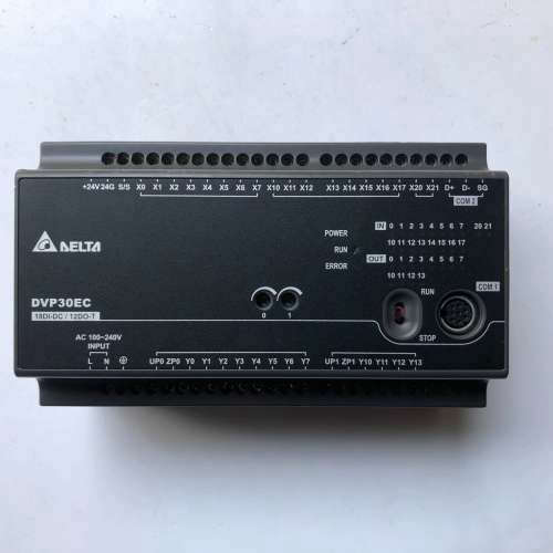 台达PLC DVP30EC00T3，二手现货实拍，底壳破损，议价