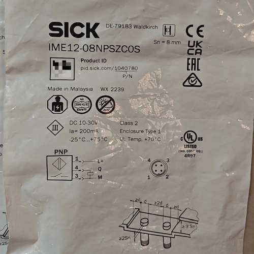 西克光电传感器IME12-08NPSZC0S，订货号10议价