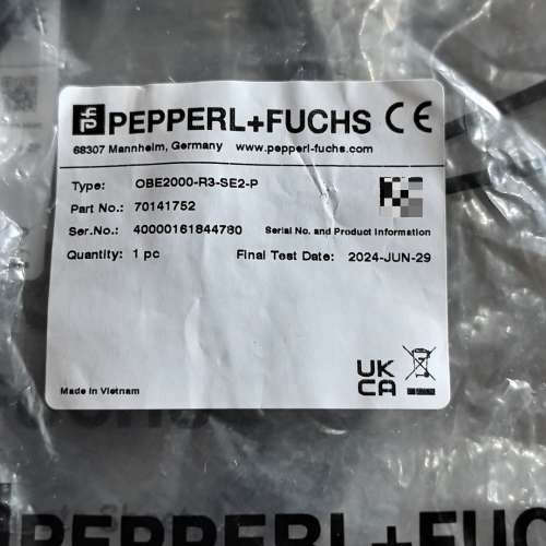 倍加福P+F对射型光电传感器OBE2000-R3-SE2-P议价