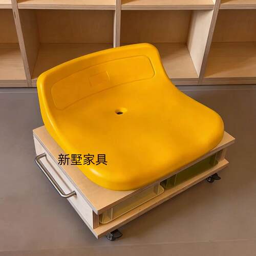 轻奢海洋板装饰凳矮凳带收纳室内休闲凳高级感储物凳带轮子多功能