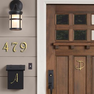 门牌号欧式黄铜门牌号房间定制酒店家用金属数字号码牌黄铜