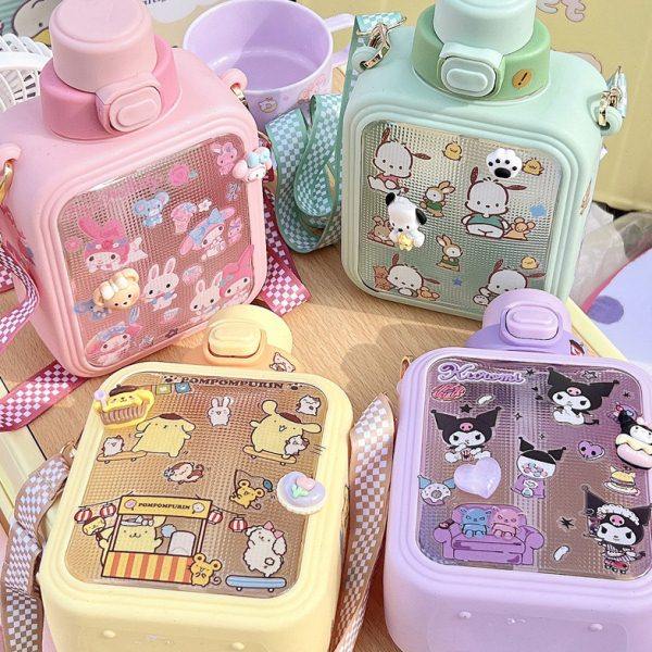 夏季可爱斜跨女儿童帕恰狗库洛米运动户外喝水吸管弹盖杯糖果色杯,餐饮具,吸管杯,淘宝优惠券,粉丝福利购,淘宝优惠卷