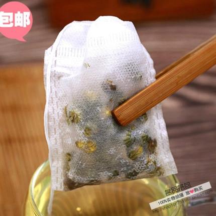 包邮 薄款100个7*9厘米无纺布抽线茶包袋泡茶袋过滤空茶袋花茶袋