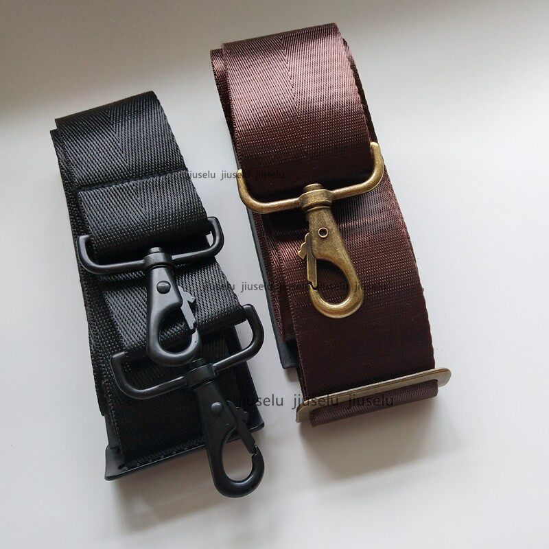 男包配件加宽尼龙包带5厘米宽深棕色黑色斜挎背带肩带配防滑垫肩