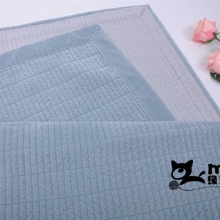 韩国短毛绒床盖100X200cm单人学生宿舍床单绗缝褥子秋冬毛毯双面