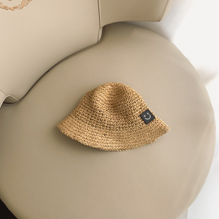 儿童草帽男宝宝编织渔夫凉帽子遮阳防晒夏季沙滩男孩夏款2023新款