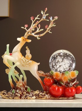 招财鹿创意轻奢摆件家居装饰品现代简约客厅电视酒柜小工艺品礼品