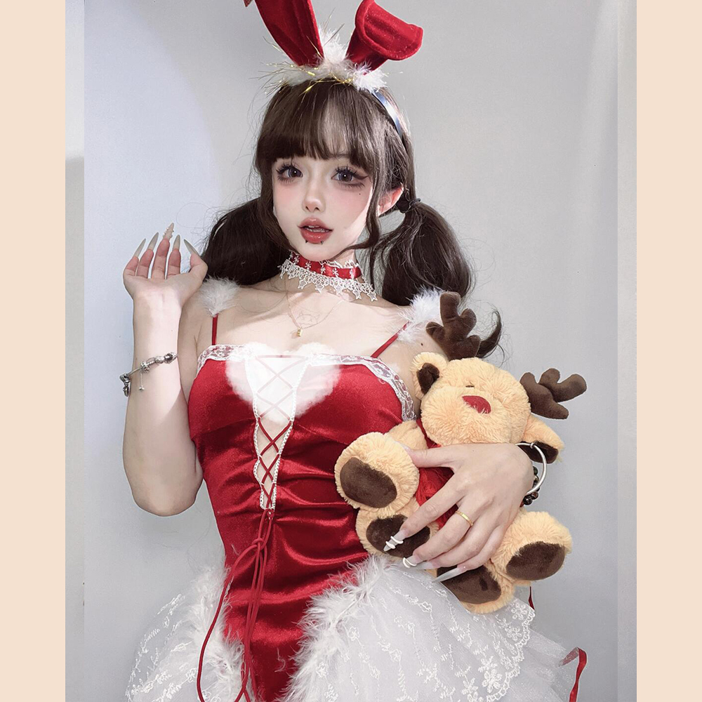 黛柔甜美圣诞兔女郎服装内衣