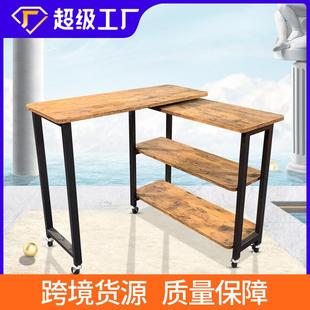 带滑轮折叠边桌沙发边几可移动简约沙发边桌子家用折叠茶几床头桌