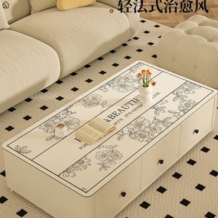 客厅电视柜桌垫餐桌布台面轻奢高级感茶几垫桌布防油防水免洗防烫