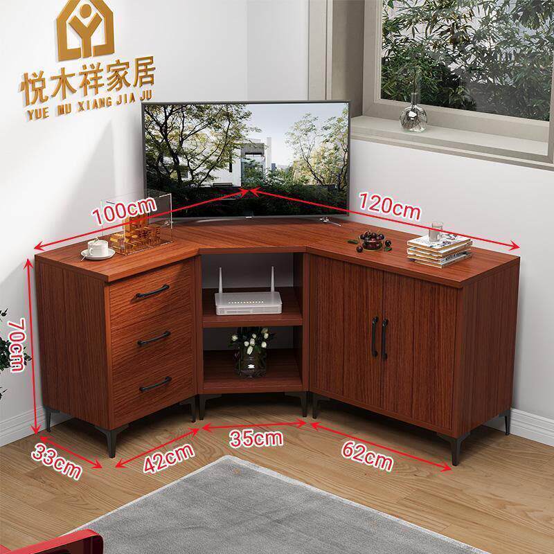 拐角转角电视柜55寸电视柜墙角转角柜家居家俱三角形电视柜大尺寸