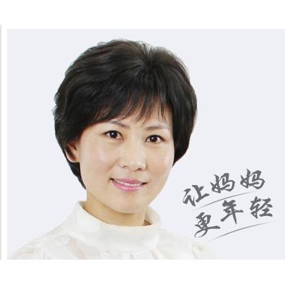 假发女短发透气自然微卷中老年妈妈款逼真假发短直发真人发假头套