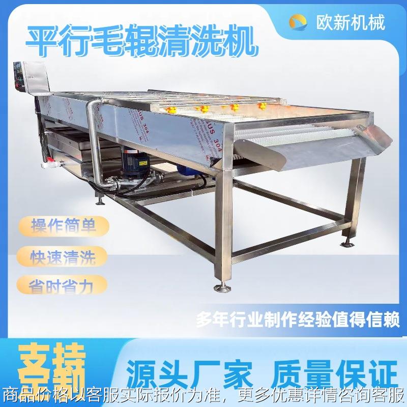 商用多功能平行毛辊清洗机红薯土豆去泥清洗去杂机器海蛎子清洗机