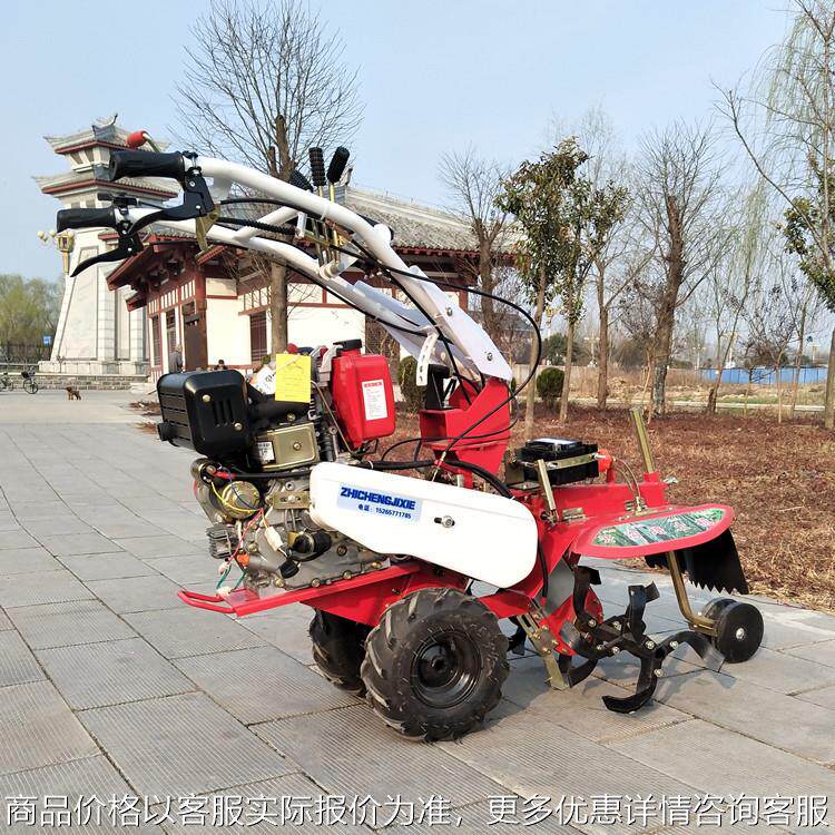 推荐新款手扶式柴油微耕机 大葱黄姜种植开沟机 草莓起垄机