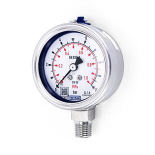 进口威卡232.50.063全不锈钢316Ss径向Npt1/4真空负压压力表