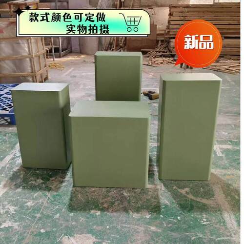 摆件展示台促销店铺模特站台白色木质烤漆展台陈列橱窗道具中岛台