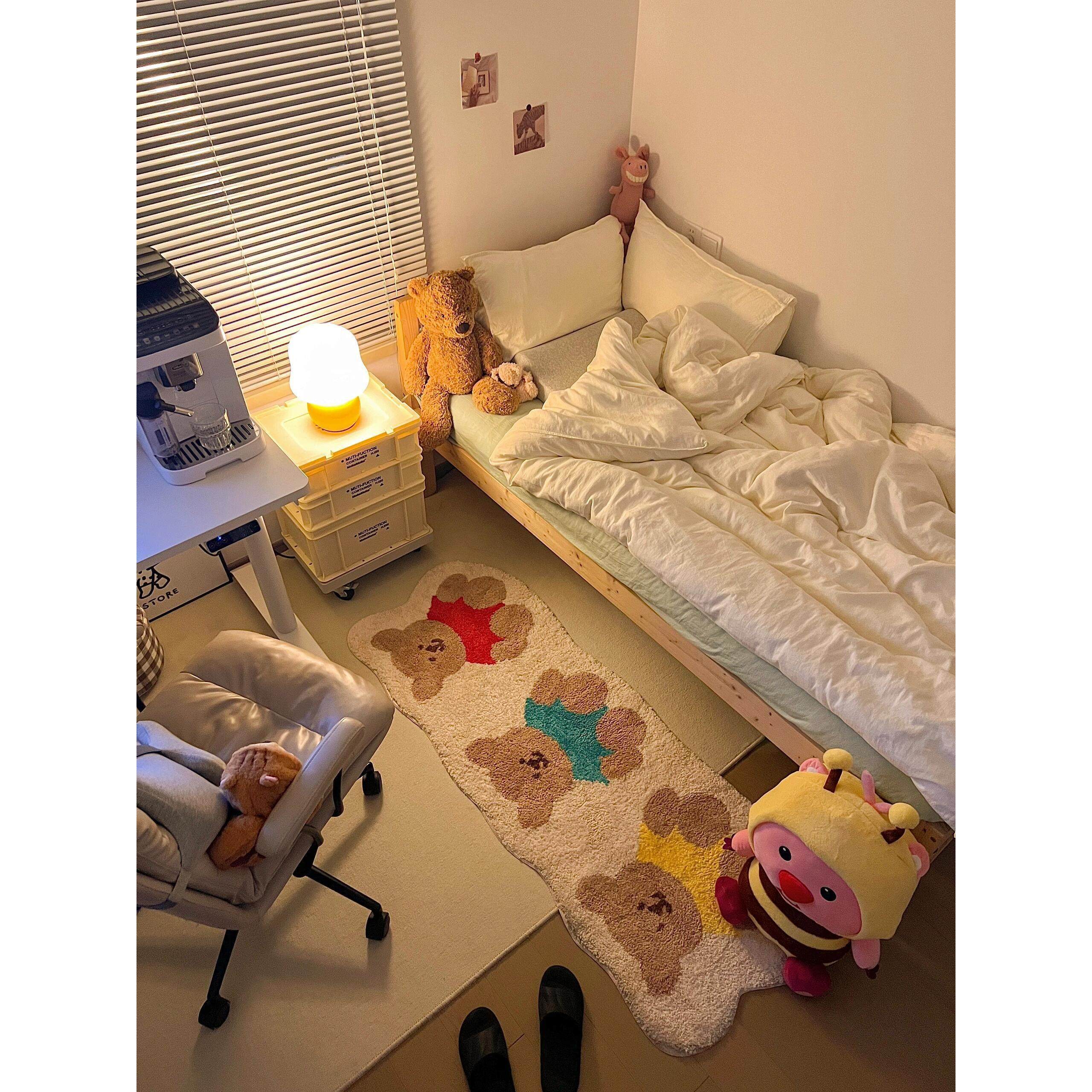 【卧室好物】卧室床边地毯2024新款长条地垫脚垫仿羊绒床前可爱,居家布艺,床边毯,淘宝优惠券,粉丝福利购,淘宝优惠卷