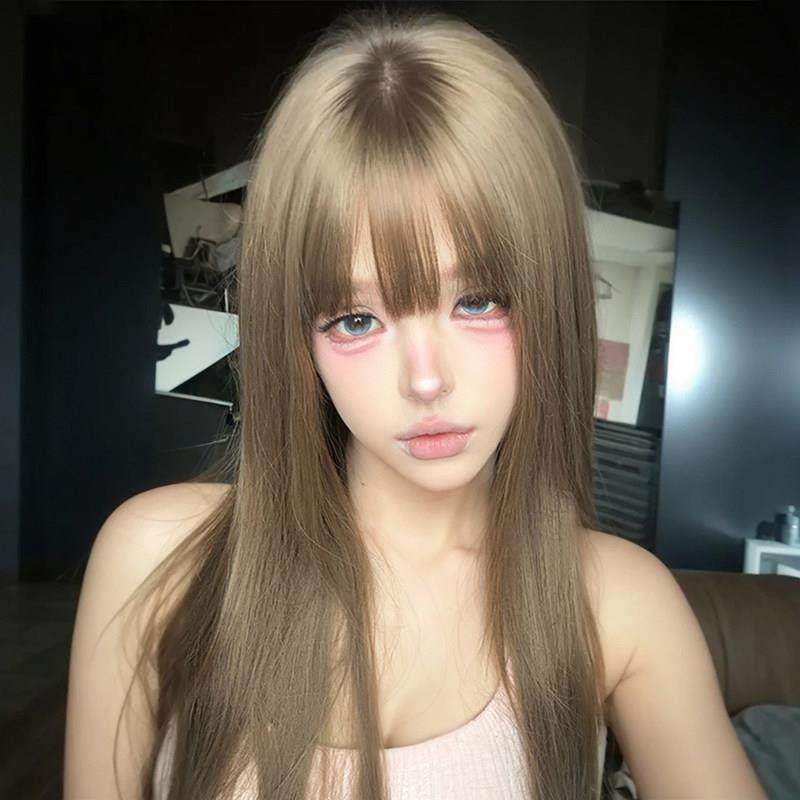 【古早baby】假发女长发自然彷真发齐浏海长直发日常整顶全头套式,美发护发/假发,日常整顶假发,淘宝优惠券,粉丝福利购,淘宝优惠卷