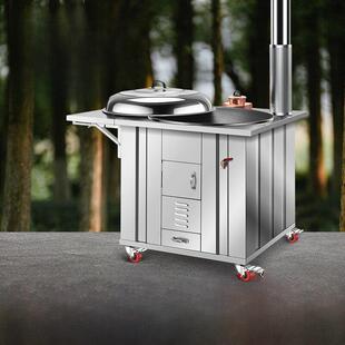 不锈钢柴火灶304户用户外移动式铁锅土灶农村新型柴火灶