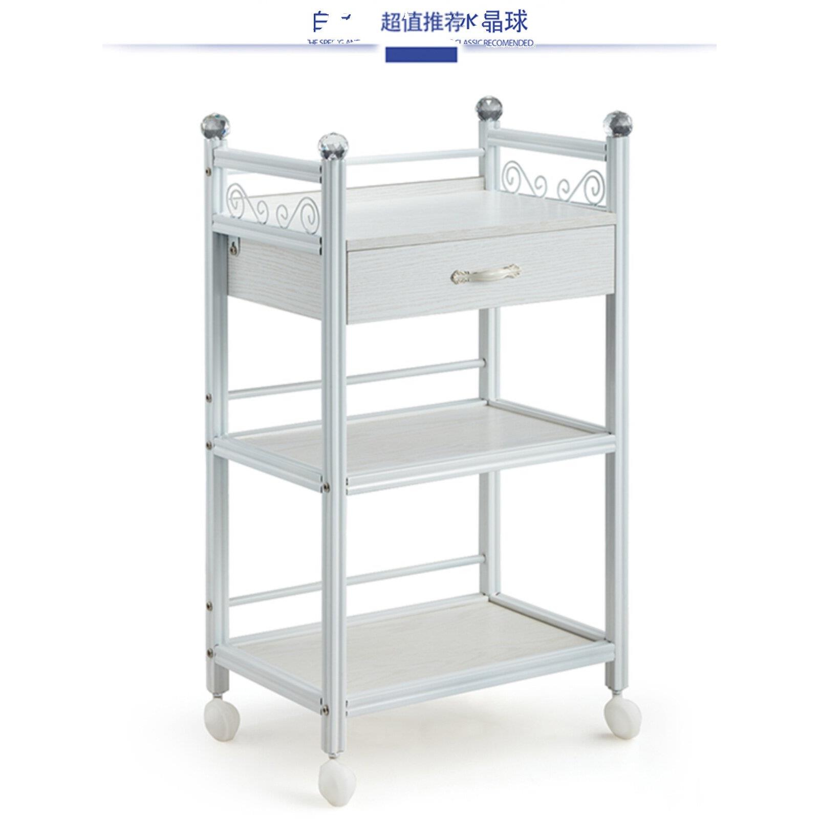 欧式美容推车美容院小推车三层移动美容车理发店工具车美发置物架