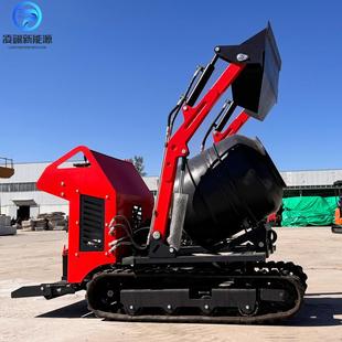 混凝土搅拌机工程施工履带式 小型滚筒式 可移动自上料搅拌车