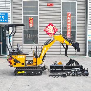 0.8-tonexcavator园林施工地面修整履带小挖机室内无尾挖掘机