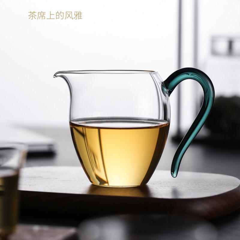 禾器 晶彩怡然茶海330ml满容鹰嘴玻璃公道杯耐高温公杯
