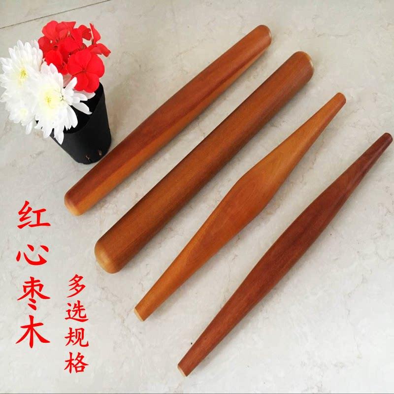 枣木棍子红心擀面杖饺皮擀面肉夹馍擀面棒白吉馍饼子麦烧专用30长