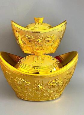 龙凤呈祥金元宝新年婚庆新居公司开 业招财进宝装饰摆饰元宝糖果